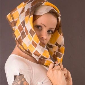 Vintage checkered scarf